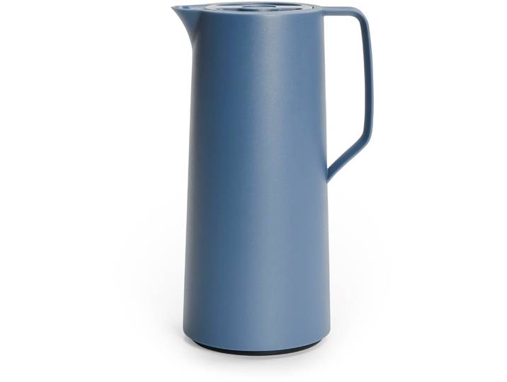Isolierkanne EMSA Motiva in modernem Design, 100% auslaufsicher, Made in Germany , blau, B:12,6cm H:28cm, Kunststoff, Kannen, Isolierkanne, Quick-Press-Deckel, Einhandbedienung, ergonomischer Schraubdeckel