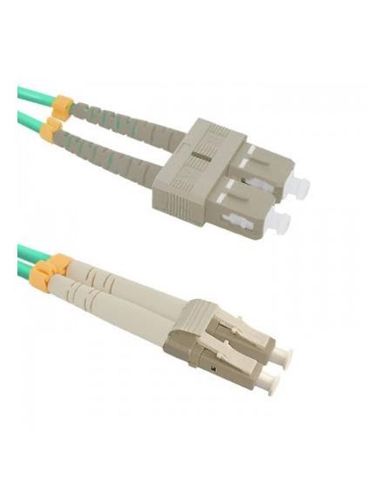Qoltec Patchkabel 54348 - LC/UPC auf SC/UPC - 1 m - OM4 50/125 µm Duplex - LSZH Mint
