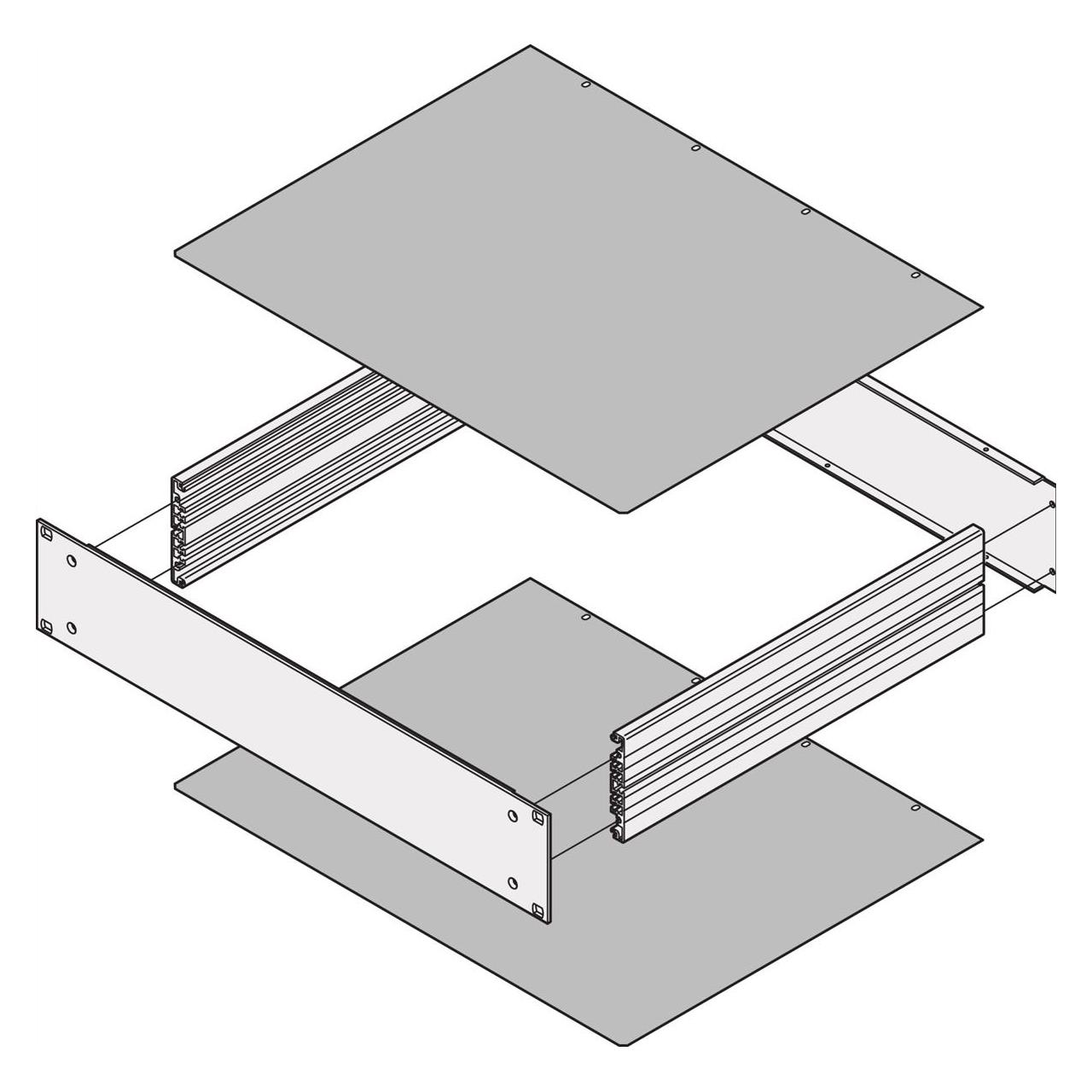 Schroff Abdeckbleche - ABDECKBLECH 400T GESCHLOSSEN (30860504)