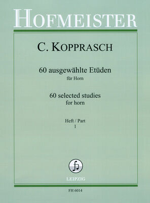 Friedrich Hofmeister Verlag Kopprasch 60 Etüden Horn 1