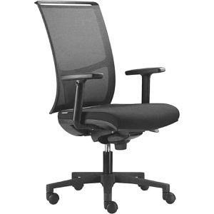 Bisley Bürostuhl ZED, schwarz, Stoff / Netz, belastbar bis 110 kg
