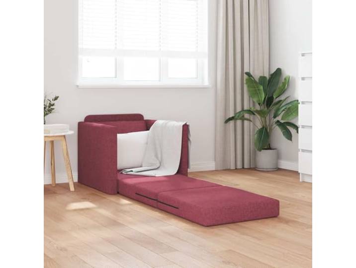 KTHLBRH Schlafsofa Weinrot 74 x 77 x 81 cm Stoff Rahmen aus Metall und Sperrholz, abnehmbare Kissen mit Reißverschluss, schnelle Verarbeitung, Verwendung im Innenbereich