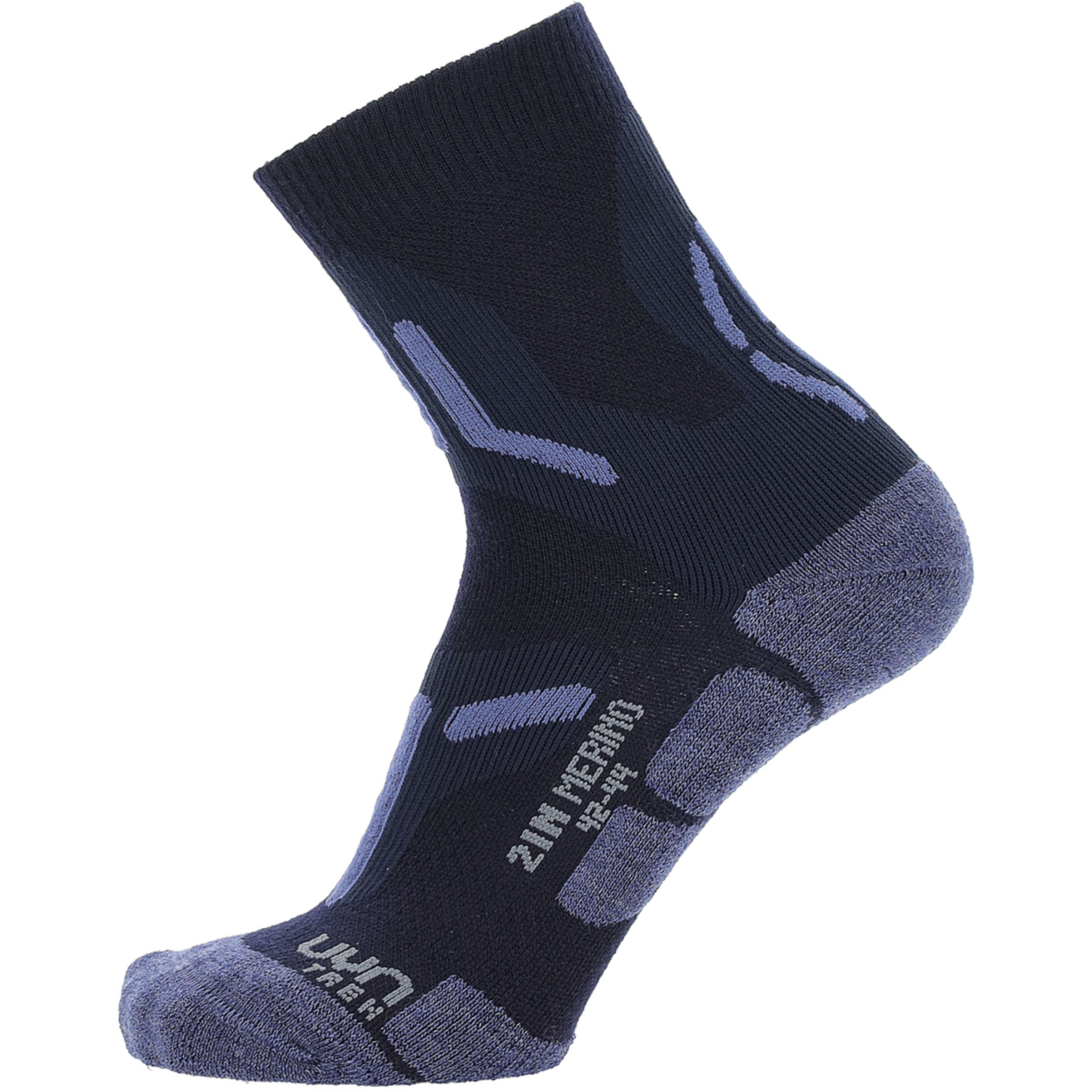 Uyn Trekking 2in Merino Herren Wandersocken blau Größe 42 Camping Widerstandsfähig Merinowolle