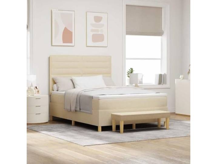 Stabiles Holzwerkstoffbett mit Holzbeinen Schlafzimmer 120x200 cm Braun Bettgestell ohne Matratze Holzwerkstoff Braun Eiche 120x200 cm Stabil Bettrahmen mit Kopfteil Lattenrost Massivholzbeine