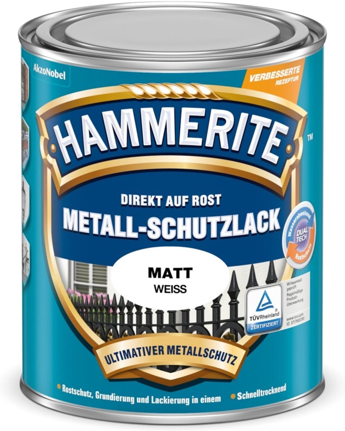 HAMMERITE Metallschutz-Lack 750 ml matt weiß ; AkzoNobel (5134938)