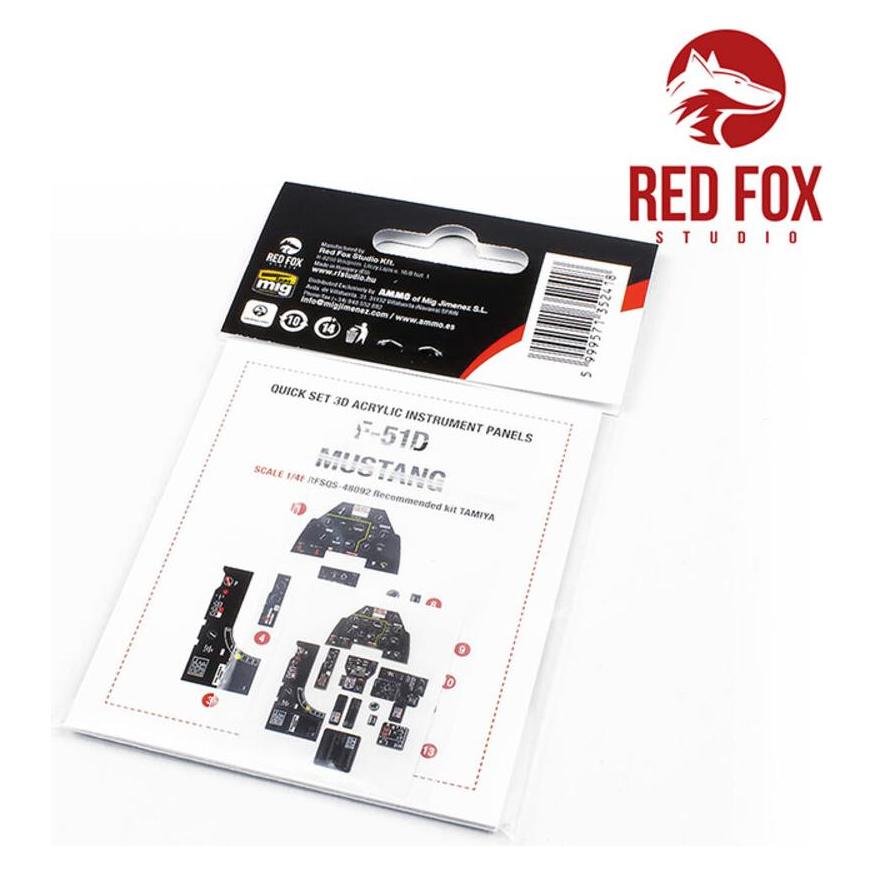 Red Fox 1/48 F-51D Mustang (for Tamiya kit) (RFSQS-48092)