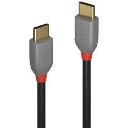 Lindy 36870 USB Kabel USB 2.0 0,5 m USB C 0,48 Gbit/s Schwarz, Grau