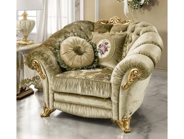 Xlmoebel Sessel Beiger Lounge Stuhl mit hochwertiger Polsterung für entspanntes Sitzen (Sessel), Hergestellt in Italy