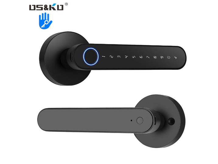 Serrure de porte intelligente TTlock, serrure à reconnaissance d'empreintes digitales, contrôle Smart Life, protection de sécurité, système de maison intelligente