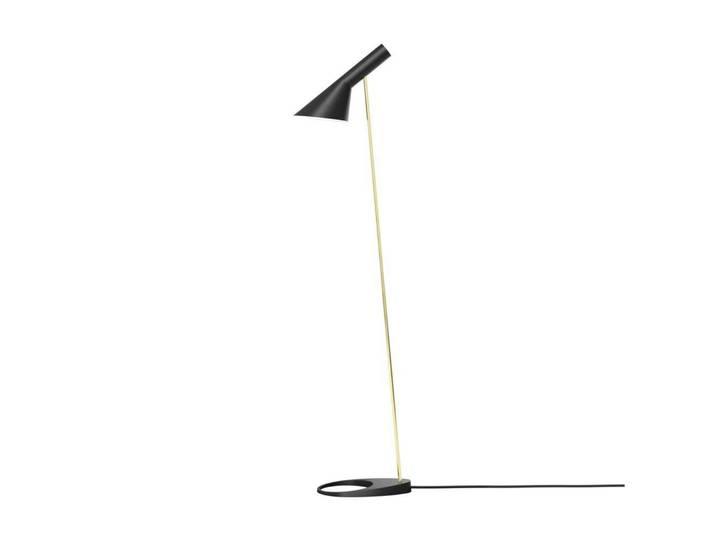 AJ Stehleuchte, messing/schwarz - Louis Poulsen - Wohnzimmer - Design - Metall - Einflammig