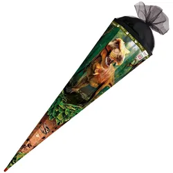 Roth, Schultüte, Schultüte "T-Rex Welt", eckig, 850 mm, mit Effekt Tüllverschluss, mit Sound und Spezialborte (85 cm, 1x)