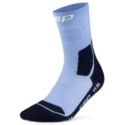 CEP Damen Light Cushion Mid Cut Wandersocken - 34-37 - light blue/dark blue