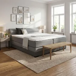 Boxspringbett Sevilla in Grau