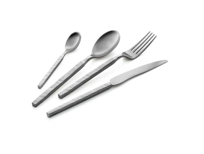 Eme P13AZE/IC VETRINA 24 STÜCK ZEUS ICE Besteckset 6 Messer 6 Gabel 6 Löffel 6 Teelöffel Vitrine Verpackung 24 Stück Modell Zeus Ice geschmiedet und sandgestrahlt
