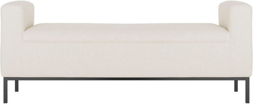 LPD SERENA UPHOLSTERED BENCH Ivory 55cm H X 139.5cm W X 45.5cm D