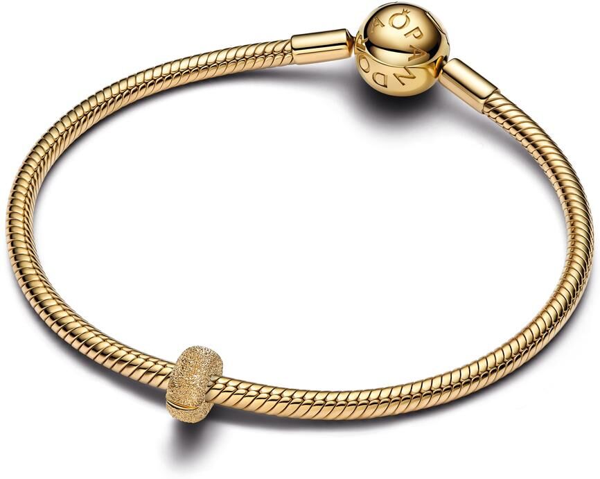 PANDORA Strukturierter Clip Mini Charm, goldfarben gold