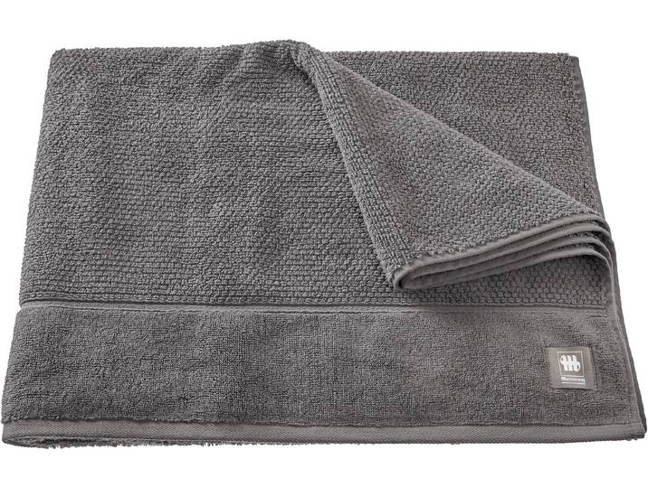 Badetuch MUSTERRING Solid , grau (anthrazit), B:100cm L:150cm, Frottee, Baumwolle, Handtücher, Badetuch, hautschmeichelnde Airtouch Qualität