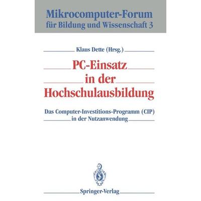 PC-Einsatz in der Hochschulausbildung, Taschenbuch von , Springer Berlin, 978-3-540-55878-1