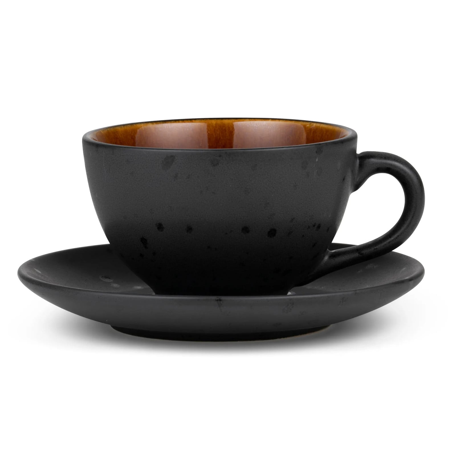 Bitz koffiekop met schotel zwart Amber
