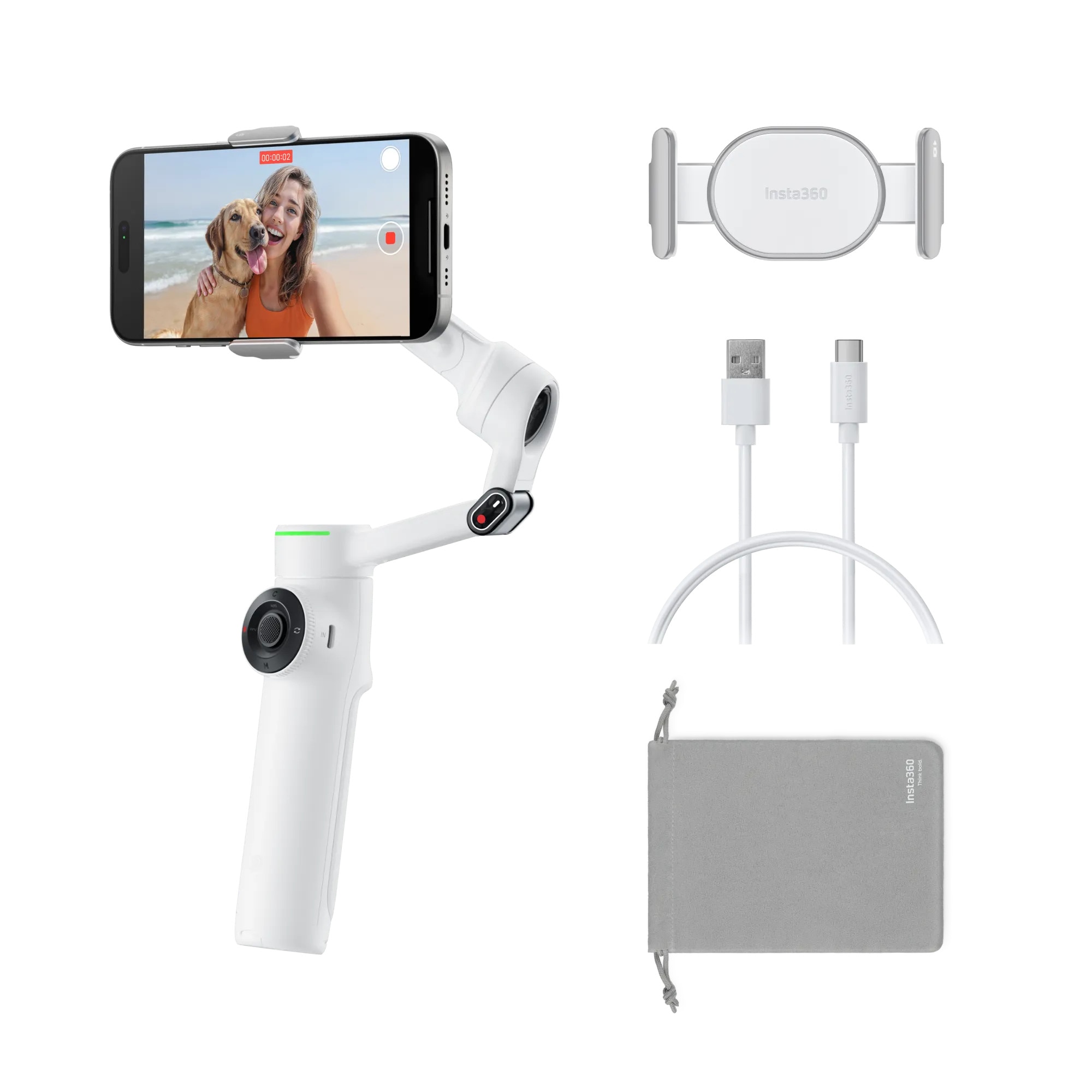 Insta360 Flow 2 Pro Standard Bundle Summit White