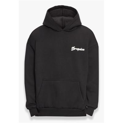 Kapuzenpullover DROPSIZE "Dropsize Herren Dropsize Heavy Oversize Pray Love Hustle Hoodie", Herren, Gr. S, schwarz, 70% Baumwolle, 30% Polyester, mehrfarbig, oversize, ohne Ausschnitt, Pullover Kapuzenpullover