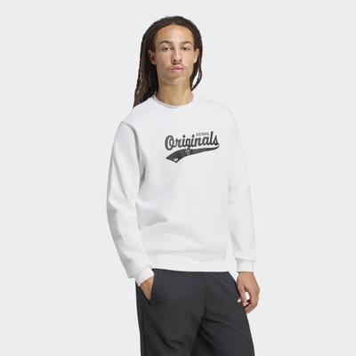 Sweatshirt ADIDAS ORIGINALS "ORIGINALS GRAPHIC", Herren, Gr. L, weiß, Obermaterial: 82% Baumwolle, 18% Polyester, angesetztes Bündchen, Sweatshirts Sweatshirt