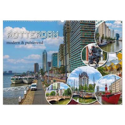 Rotterdam - modern und pulsierend (Wandkalender 2027 DIN A2 quer), CALVENDO Monatskalender