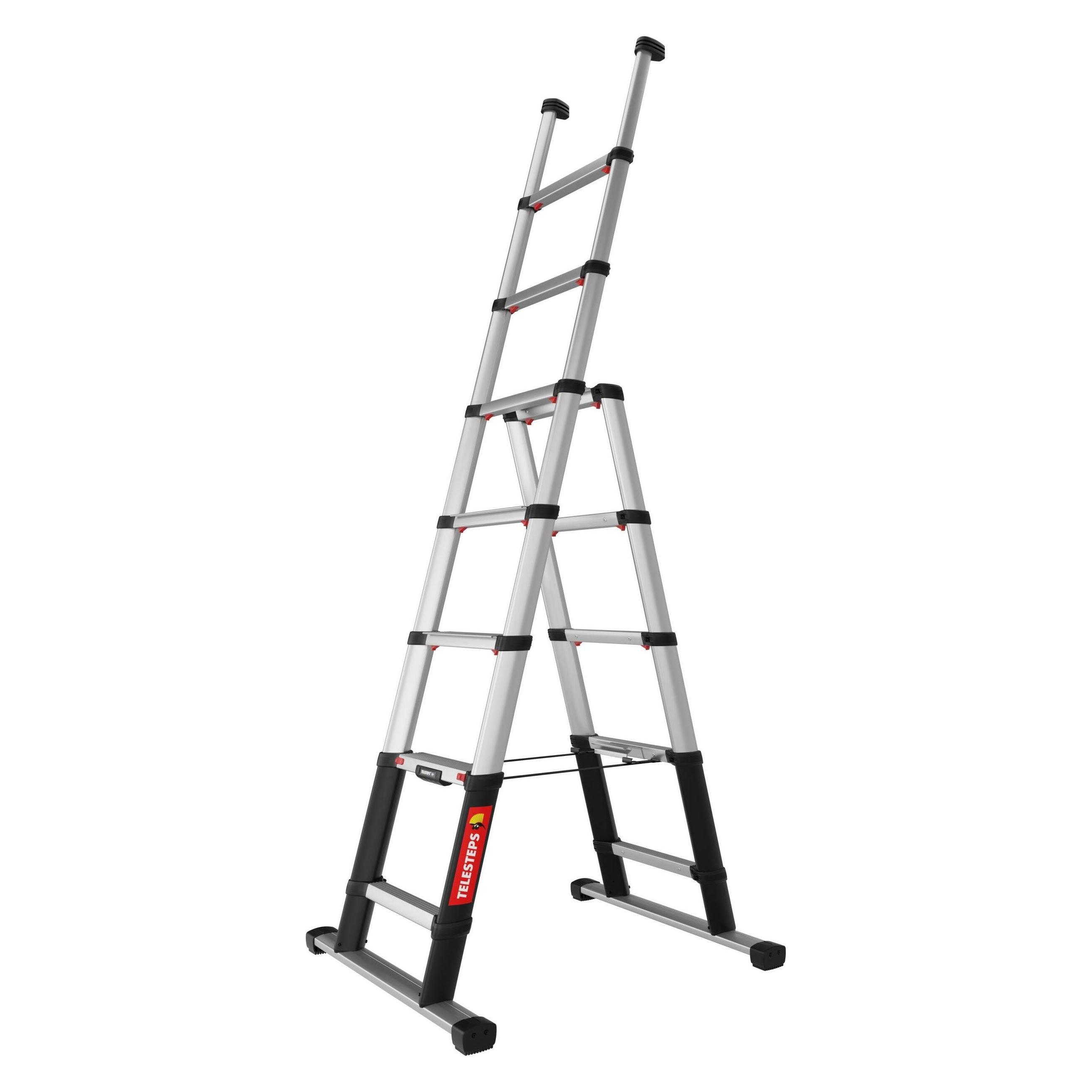 Günzburger Teleskop-Kombileiter Combi Line 6+2 Stufen (Teleskopleiter, 234 cm) (115476)