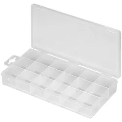 Plastikleerbox mit 18 Fächern