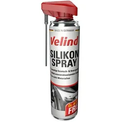 Silikonspray Velind 300 ml mit Klappsprühkopf langanhaltender Schutz für Gummi, Kunststoff, Holz, Metall