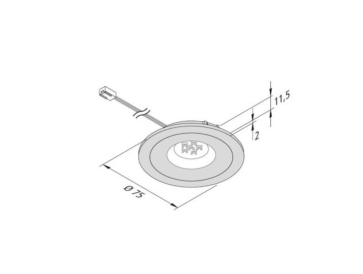 Hera LED-strahler AR 68 4W edelstahl 4.000K 68, dimmbar, alu / grau / zink, für Wohn- / Esszimmer, Metall, Modern,