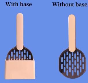 Inspire Curations Self Cleaning Cat Litter Scoop With Base And Holder Quick Sift Shovel For Cleaner Boxes coffee Pink without Base