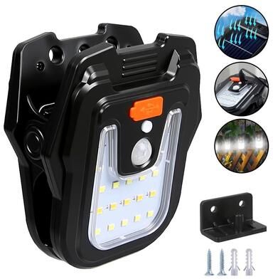 Uplift Picks Waterproof Solar Motion Sensor Light Outdoor LED Wall Garden Lamp clip Light
