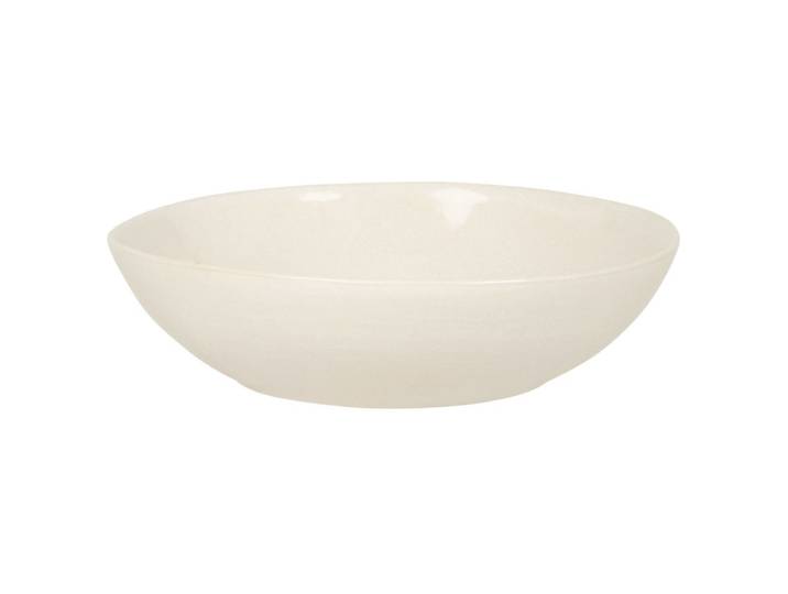 Tiefer Teller aus Keramik, beige
