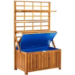 vidaXL Aufbewahrungsbox mit Spalier 99x55x160 cm Massivholz Akazie : Farbe - Braun