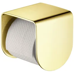 Hansgrohe AXOR Universal Softsquare Toilettenpapierhalter mit Ablage, Brushed Gold Optic, Wandmontage, Messing, verdeckte Befestigung