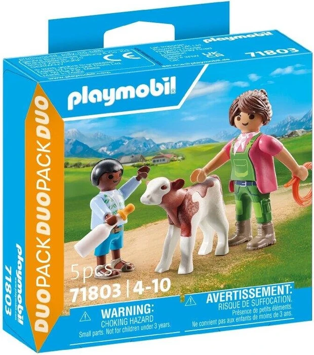 Playmobil 71803 DuoPack Bäuerin mit Kind und Kalb