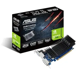 ASUS GeForce GT 730 2GB GDDR5 Low-Profile-Grafikkarte 0dB Passivkühlung GPU Tweak II VGA DVI HDMI