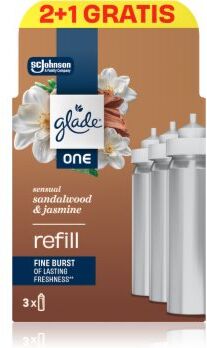 Glade ONE Sensual Sandalwood & Jasmine recarga para purificador de ar 3x10 ml. ONE Sensual Sandalwood & Jasmine