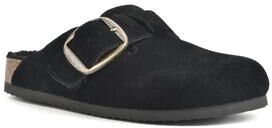 Women's Big Sur Mule by White Mountain in Black Suede Fur (Size 7 M)