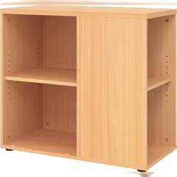 bümö Schreibtisch Schrank in Buche, Container Schrank Büro für Ordner & Co. - Anstell-Container Schreibtisch, Schreibtisch Kommode, Büro Schrank