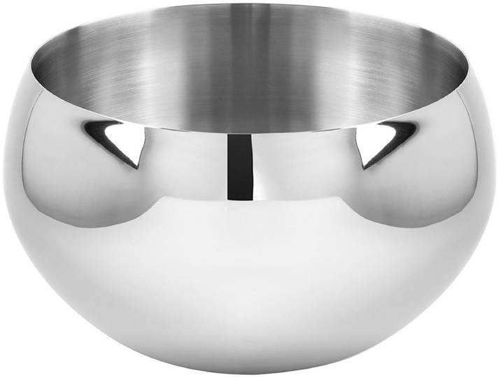 Wein- und Sektkühler FINK APOLLO , silber (silberfarben), H:20cm Ø:30cm, Edelstahl, Eiskübel, Edelstahl, moderne Form, Ø 30 cm