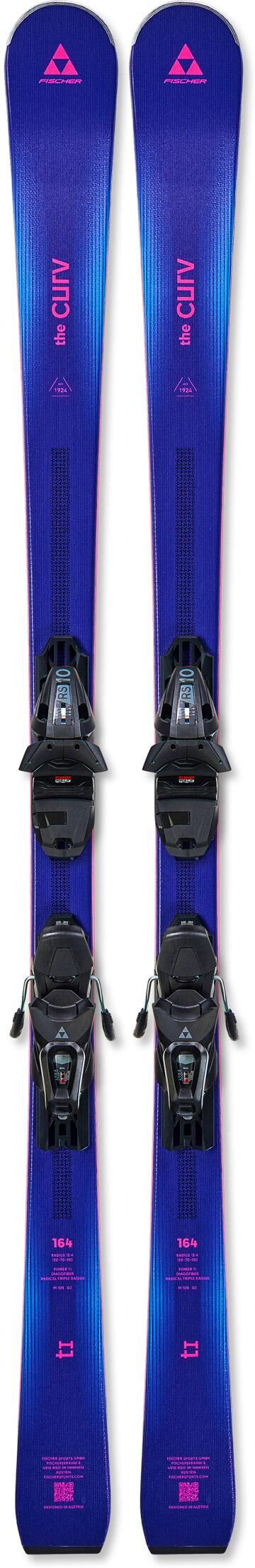Fischer  - Pack Ski The Curv Ti Twin Pr Purple - 164 + Rs10 Gw Powerrail Br.78 Solid Black Black - Ski