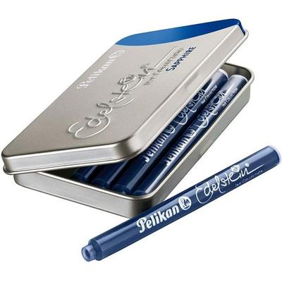 Pelikan Edelstein® Ink Collection Sapphire, Blau, 6 Großraumpatronen im Metalletui