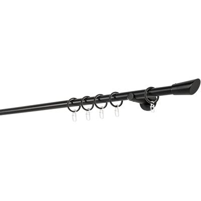 Gardinenstange MYDECO "20mm Rag Wandträger 6,5 cm", schwarz, L:100cm, Gardinenstangen