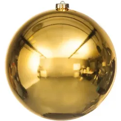 Weihnachtskugel aus Kunststoff, gold, 20 cm Ø