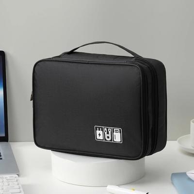 Travel Electronics Organizer Bag For Cables Chargers And Gadgets black