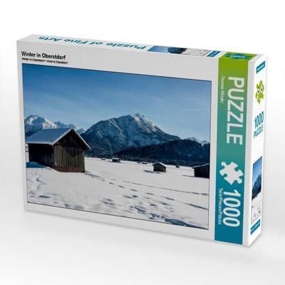 CALVENDO Puzzle Winter in Oberstdorf | 1000 Teile Lege-Größe 64x48cm Foto-Puzzle für glückliche Stunden