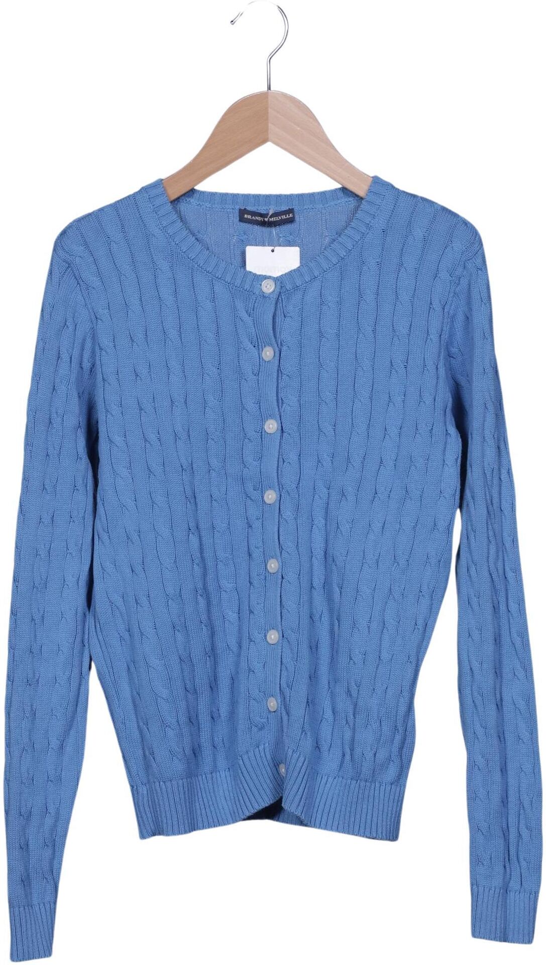 Brandy Melville Damen Strickjacke, Blau, Gr. S, Baumwolle - Second Hand