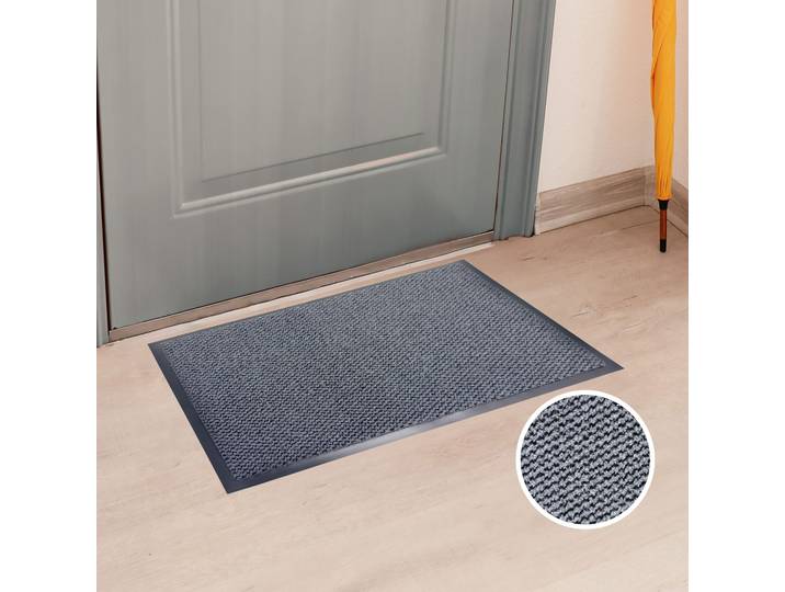Fußmatte OTTO HOME Tarron, Schmutzfangmatte Indoor, für Hausflur und Eingangsbereiche , grau, B:40cm H:5mm L:60cm, Kunstfaser, Teppiche, Fußmatte, Eingangsmatte, rutschfeste Unterseite, meliert